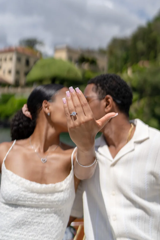 Villa Balbianello Engagement – Keeghan & Emilie Keeghan and Emilie celebrating their engagement at Villa del Balbianello