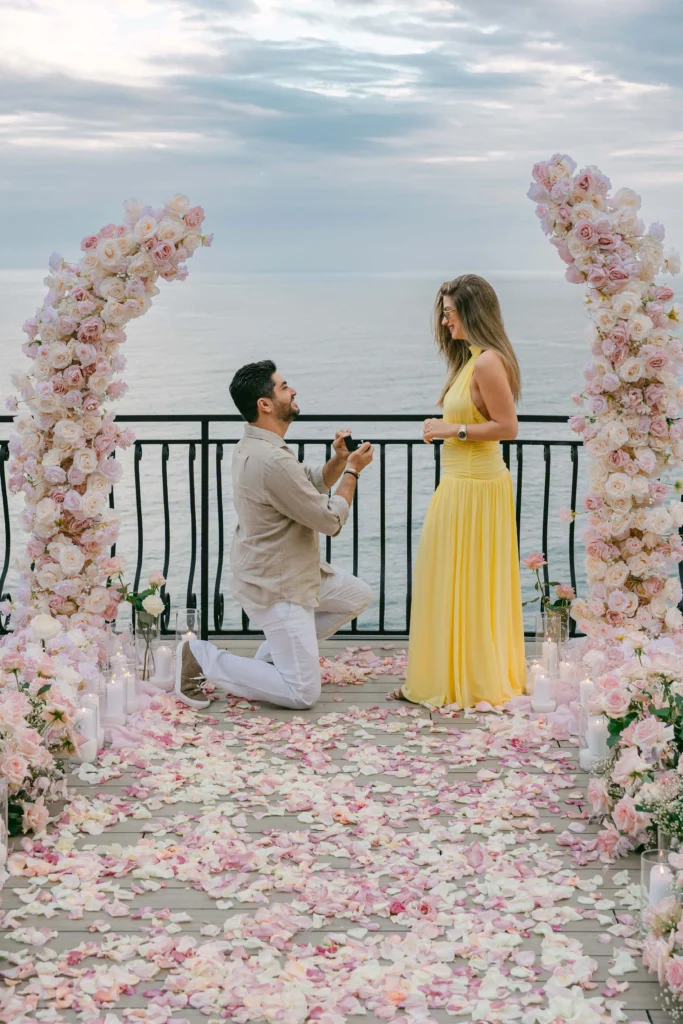 Cinque Terre proposal at Porto Roca overlooking the sea