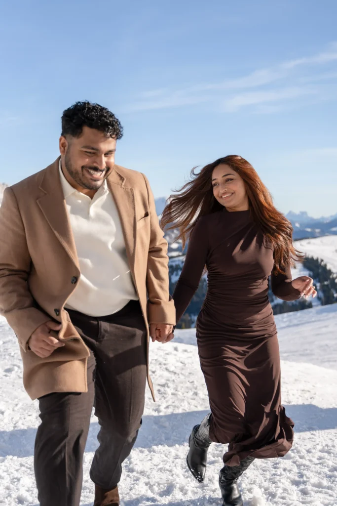 Oshin's Real Dolomites Proposal Story Oshin and his fiancée during their Dolomites proposal story