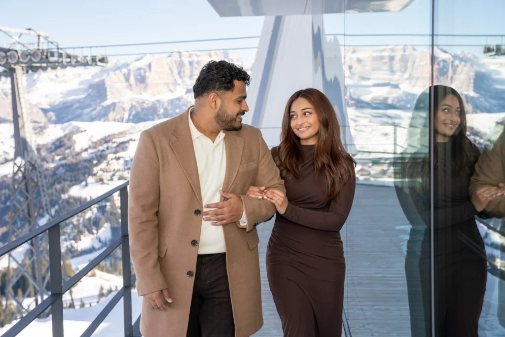 Oshin's Dolomites Engagement Oshin and his fiancée celebrating their engagement in the Dolomites